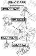 Febest MMCS3ARR Подушка двигателя задняя