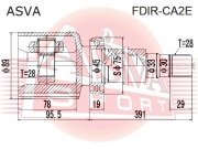 ASVA FDIRCA2E ШРУС ВНУТРЕННИЙ ПРАВЫЙ 28x33x28