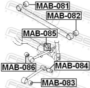 Febest MAB081 Сайлентблок задней поперечной тяги