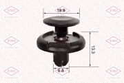 TATSUMI TJB1003 Клипса автомобильная [упаковка 10 штук]