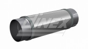 DINEX 4IA007 Гофра глушителя D2S (цинк) с фланцами OD 110,0 mm