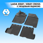 Rival 16007001 Коврики салона Lada (ВАЗ) Xray, Xray Cross черный полиуретан Rival