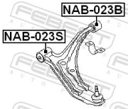 Febest NAB023B Сайлентблок задний переднего рычага