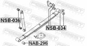 Febest NAB296 Сайлентблок задней рессоры