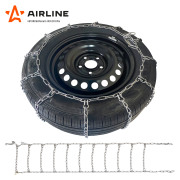AIRLINE ADCW002 Цепи противоскольжения, лесенка, толщ.зв. 4мм (колеса R14 185/70 - R16 55/205), к-т 2 шт.(ADCW002)