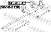 Febest SBGBB12R Проставка рулевой рейки