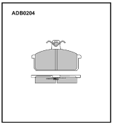 ALLIED NIPPON ADB0204 Колодки тормозные дисковые
