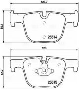 Trialli PF4204 Колодки торм. для а/м BMW 3 (F30) (11-)/4 (F32) диск. зад. т/с Ate (в компл. с датчиком) (PF 4204)