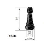 TECH TR4131 Резиновый вентиль, EPDM для б/к легковых дисков, диаметр отверстия в диске 11.3 мм, длина 42 мм, 20 штук