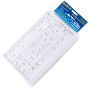 DOLLEX SPL1A36 Рамка номерного знака 290 х 170 (новый ГОСТ, тип 1А) пластм., книжка, белая