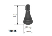 TECH TR415 Резиновый вентиль EPDM для б/к дисков легковых автомобилей, диаметр отверстия в диске 15.7 мм, длина 42 мм
