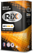 RIXX RX0002MPX Масло моторное полусинтетическое RIXX MP X 10W-40 4 л. API SL/CF ACEA A3/B4
