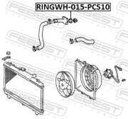 Febest RINGWH015PCS10 Кольцо уплотнительное системы охлаждения