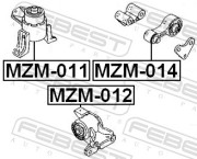 Febest MZM011 Подушка двигателя правая (гидравлическая)