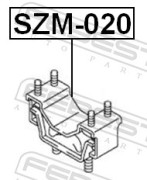 Febest SZM020 Подушка двигателя задняя
