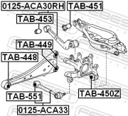 Febest TAB551 Сайлентблок задней поперечной тяги