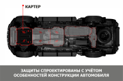 Автоброня 111054231 Защита картера big Subaru Forester 12-18, st 1.8mm