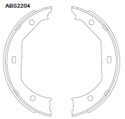 ALLIED NIPPON ABS2204 Колодки  торм. барабан.