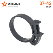 AIRLINE ADHC004 Хомут 37-42/9 мм, силовой зубчатый замок, пластик (ПА66) черный (ADHC004)
