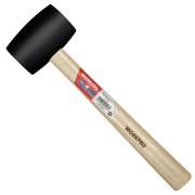 WORKPRO WP241039 Молоток резиновый с деревянной рукояткой 450гр черный