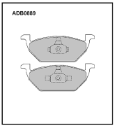 ALLIED NIPPON ADB0889 Колодки тормозные дисковые