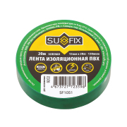 SUFIX SF1051 Изолента ПВХ 15мм х 20м - зелёная