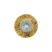 ARNEZI R8041040 Щетка для дрели плоская 40 мм, со шпилькой, латунированная проволока