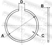Febest CC228X2PCS5 Кольцо стопорное