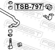 Febest TSB797 Втулка переднего стабилизатора
