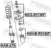 Febest NSSR51MF Опора переднего амортизатора