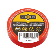 SUFIX SF1049 Изолента ПВХ 15мм х 20м - красная