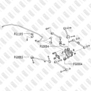 FIXAR FG0884 Сайлентблок задней цапфы