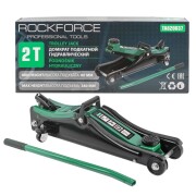 ROCK FORCE RFTA820037 Домкрат подкатной гидравлический 2т (h min - 80мм, h max - 380мм)