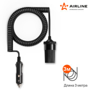 AIRLINE ASP3L06 Прикуриватель-удлинитель с витым шнуром 3 м (ASP-3L-06)