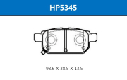 HSB HP5345 Колодки тормозные дисковые