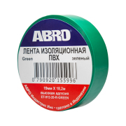 ABRO ET91220GRR Изолента 19 мм*18.2 м "ABRO" (зеленый)