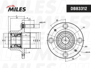 Miles DB83312 Ступица колеса с подшипником