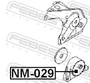 Febest NM029 Подушка двигателя задняя