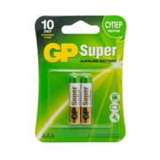 GP BATTERIES GP24A2CR2 Батарейка алкалиновая SUPER Alkaline AAA 1,5V упаковка 2 шт