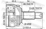 Febest 1410KORA48 Шрус наружный
