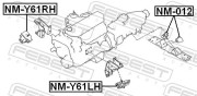 Febest NMY61LH Подушка двигателя левая (гидравлическая)