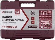 THORVIK TS09412 Набор инструмента универсальный 1/4&quot;&quot;, 1/2&quot;&quot;DR с головками торцевыми 12-гранными, 94 предмета