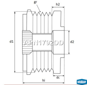 Krauf APN1792DD Шкив обгонный генератора
