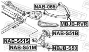 Febest NABS51M Сайлентблок переднего нижнего рычага