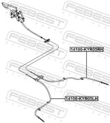 Febest 14100KYR05LH Трос ручного тормоза левый