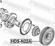 Febest HDSN22A Шкив коленвала