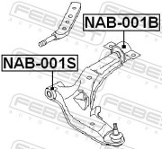 Febest NAB001S Сайлентблок передний переднего рычага