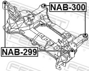 Febest NAB299 Сайлентблок подрамника передний