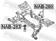 Febest NAB280 Сайлентблок заднего дифференциала