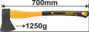 INGCO HAX02012508 Топор 1250 g с фиберглассовой ручкой
